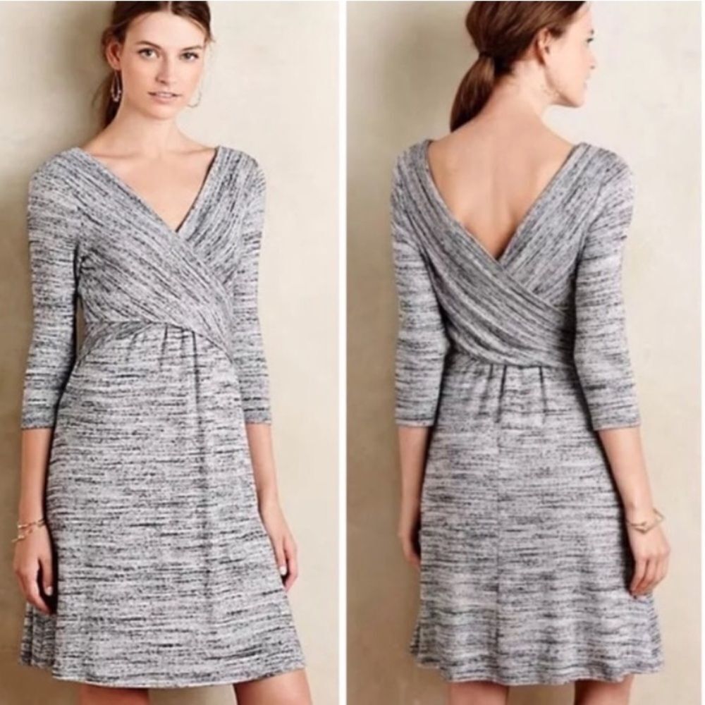 Anthropologie Fara Surplice Jersey Amadi Dress Size XS